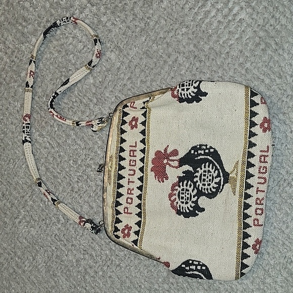 Vintage 40 50 Retro Portugal hand bag with strap - Picture 1 of 6